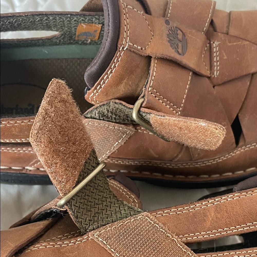 Timberland Men's Tan Leather Sandals Size 8M - Picture 11 of 11